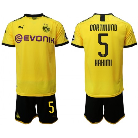 Billiga Fotbollströjor Borussia Dortmund HAKIMI 5 Barn Hjemma tröja 2019/20 Kortärmad